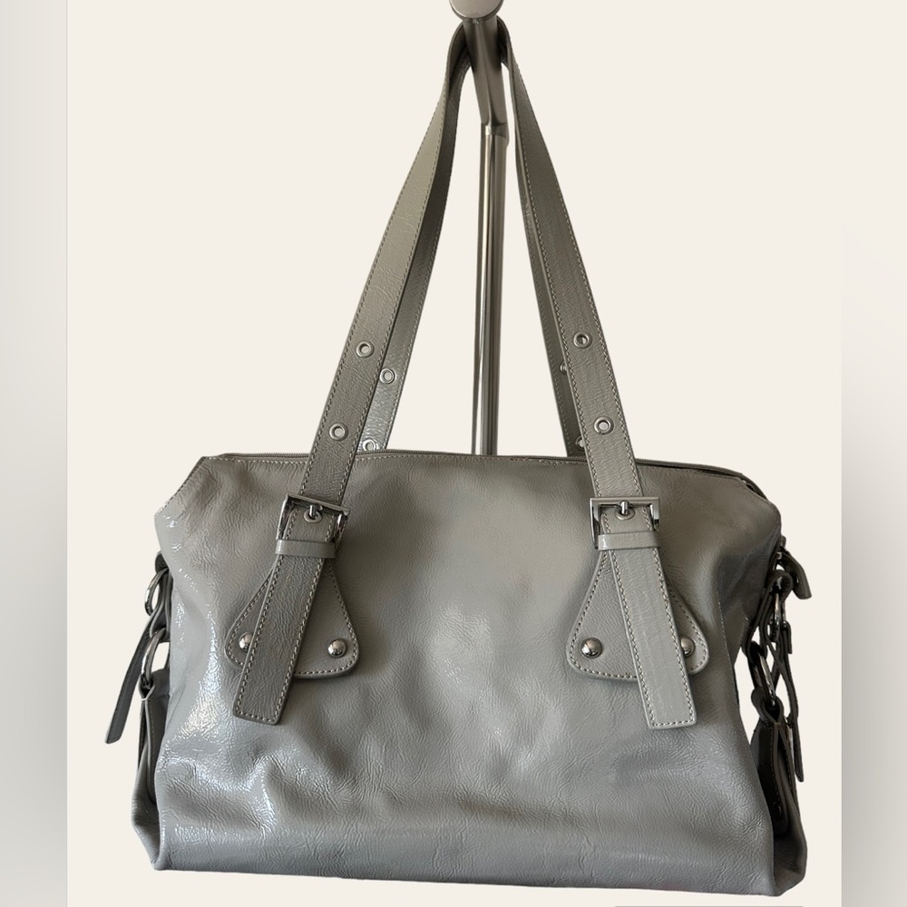 BARR + BARR Patent Leather - Gray Handbag